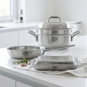 [나리테이블XAMT] [예약판매] 입문세트 3종(멀티쿠커22,소테팬22,컴바인팬)