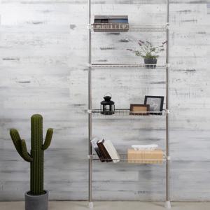 디허브 압연 스텐 욕실선반 600 4단 원터치 기둥식 화장실선반 욕실 수납 정리 수납장