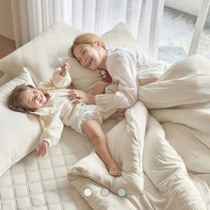 말랑쫀득 부드러운 모달 감촉 초고밀도 안심 알러지케어 저소음 퓨어 차렵이불 3컬러