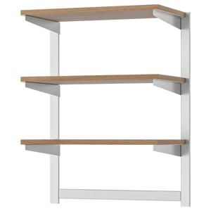 쿵스포르스 주방벽수납 선반 레일 자석칼걸이 스테인리스/물푸레나무 64cm