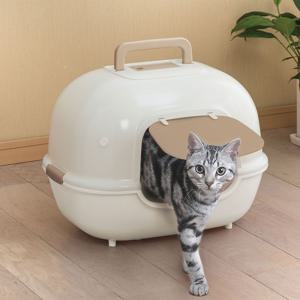 고양이 배변통 뚜껑형 사막화방지 화장실