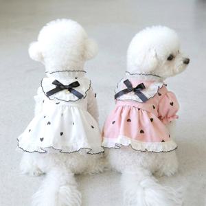 강아지 봄옷 여름옷 하트 블로썸 원피스