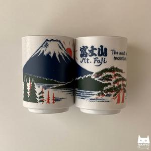 후지산 도자기 컵 일본컵 찻잔 물컵 주스컵