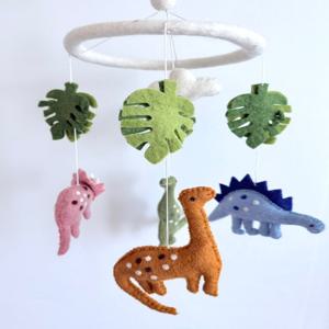 공룡 양모 펠트 모빌 인형
