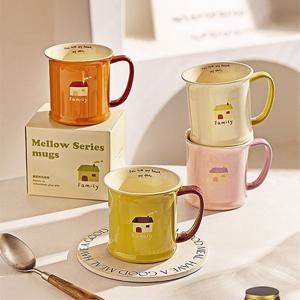 [해외] 북유럽 도자기 커피잔 홈카페 도자기컵 머그컵 라떼잔 집들이 선물 4P세트