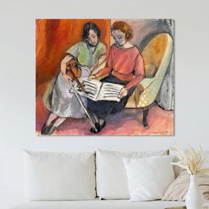 앙리 마티스 소파에 앉은 두 여인의 음악 수업 명화 액자