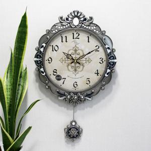 무소음 장미원 주석도금 주물 추벽시계 HCP-307S