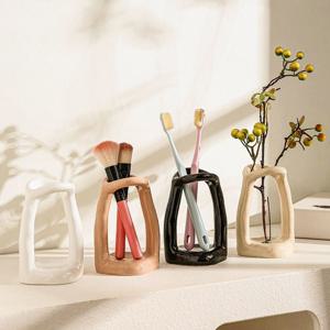 [해외] 심플 도자기 칫솔꽂이 욕실 칫솔걸이 치약 거치대 브러쉬꽂이 인테리어소품