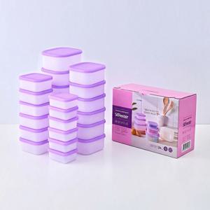 실프리저 혼합 스타터팩 24종 국산 플래티넘 실리콘 밀폐용기 밥팩 냉동 반투명 전자레인지