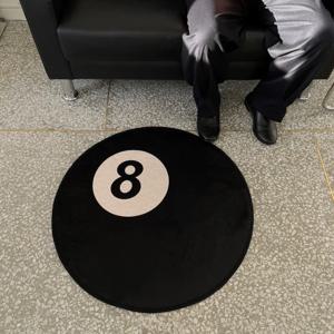 8ball rug 에잇볼 8번공 원형 러그 블랙