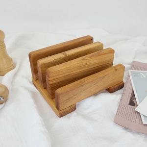 하드우드 마호가니 원목 우드도마 3구 거치대