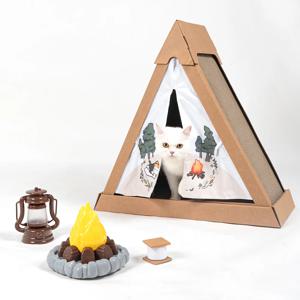 오두막 텐트 스크래쳐 고양이 숨숨집 하우스