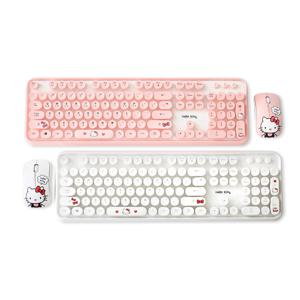 헬로키티 레트로 무선 키보드 마우스 세트+캐릭터 아크릴톡증정(랜덤)
