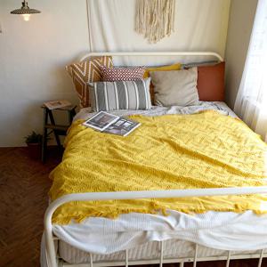 머스타드 로맨틱 코튼100 소파커버/러그/블랭킷