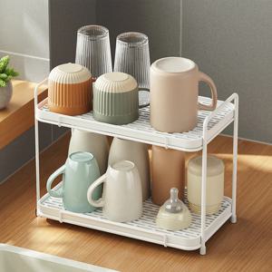 화이트모던 2단 물빠짐 컵 그릇 건조대 식기 건조 트레이 트레이형