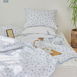 실크냉감 메리엘 풍기인견X순면 여름 차렵이불세트 SS/Q