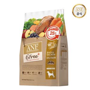 식스프리플러스 인도어 강아지 사료 오리고기&연어 5.6kg