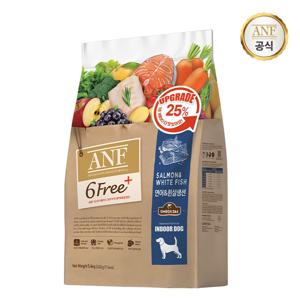 식스프리플러스 인도어 강아지 사료 연어&흰살생선 5.6kg