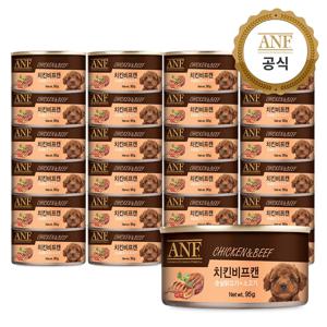 강아지 간식 치킨비프 캔 95g x24개
