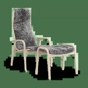 [해외] 라미노 한정판 암체어 & 오토만 화이트 파인-고틀랜드 양피