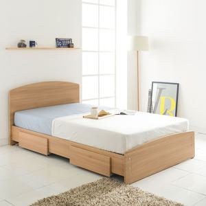 에디스 2단 수납 헤드형 침대+단면 매트리스+발통 S/SS/D/Q