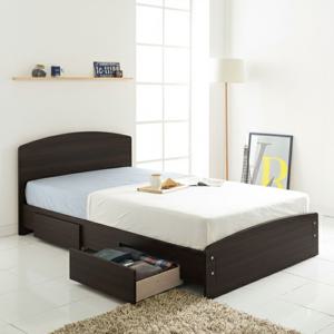 에디스 2단 수납 PVC 헤드형 침대+본넬 매트리스 S/SS/D/Q