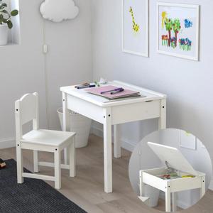 순드비크 유아책상 테이블 원목 수납 화이트