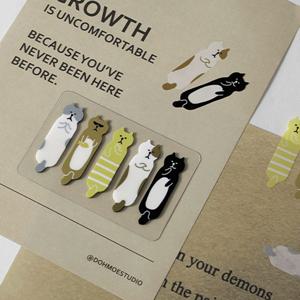 귀여운 고양이 캐릭터 인덱스 메모지 100매 포스트잇 북마크 플래그