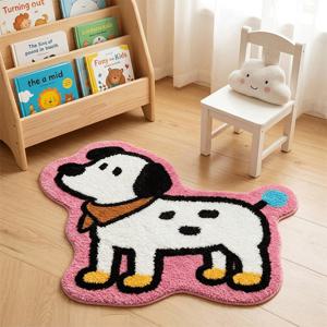 [해외] 귀여운 애니멀 인테리어 미니 러그 포인트 러그 카페트 발매트 강아지A