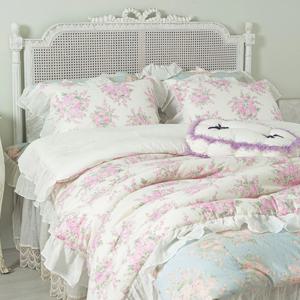 레이첼 플라워 프릴 린넨 모달 차렵 이불 (스윗핑크)