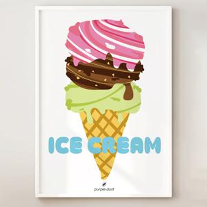 아이스크림 포스터 젤라또 그림 카페 디저트 무인매장 인테리어