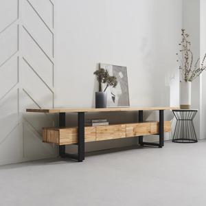고급스러운 원목소재로 만든 거실 tv장 서랍형 210cm P0000BXB