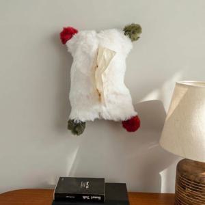 폼폼 퍼 티슈커버 티슈케이스 두루마리 휴지케이스