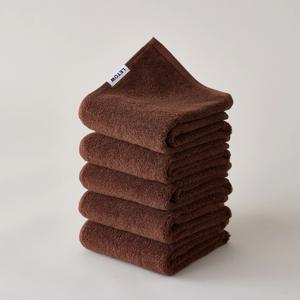 따뜻한 월넛브라운 호텔 감성 데일리 타월 5장 (40수 콤팩트코마사 210g)