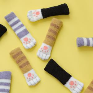 니트 고양이 의자 다리 양말 발 커버