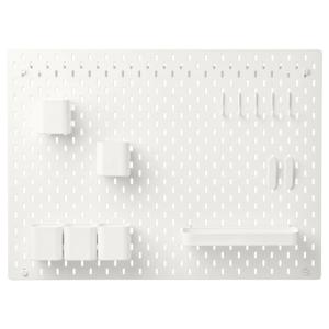 스코디스 페그보드세트 클립+용기+후크+선반 화이트 76x56cm