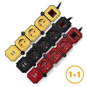 1+1 요리조리 내맘대로 자유변형 usb 인테리어 디자인 멀티탭 3구