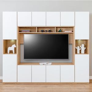 칸트 2400 풀세트 월플렉스 TV장 책장 거실장(상부도어형)