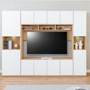 칸트 2600 풀세트 월플렉스 TV장 책장 거실장(상부도어형)