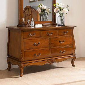 바리안 엔틱 원목 와이드체스트