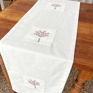 백아이 핑크로즈 테이블러너 식탁 러너 인테리어 소품