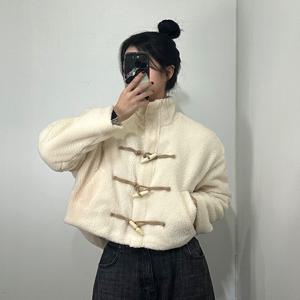 여성 떡볶이 양털 뽀글이 덤블 집업 퍼 자켓 2color 여자 누빔 안감 후리스 T142