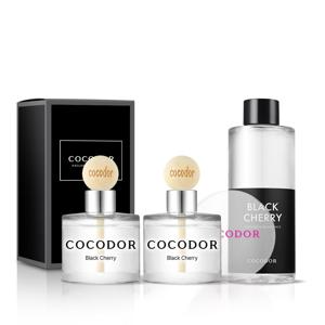 차량용 우드볼 디퓨저 50ml X 2개 + 리필액 200ml 증정 (차량용 방향제)