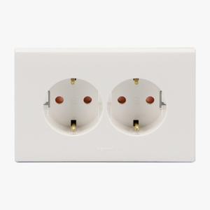 2구 가로형 매입콘센트 아펠라 화이트