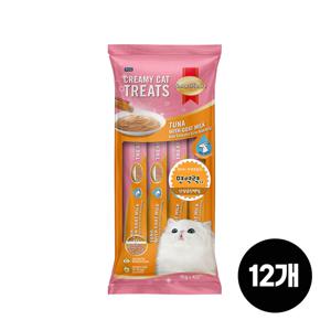 클래식펫 크리미 짜먹는 간식 산양유참치 60g 12개 /고양이 츄르