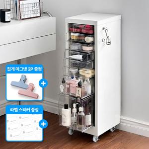 철제 서랍 캐비넷 트롤리 4types 이동식수납장 책상밑서랍 틈새수납장 인테리어 철제