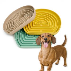 강아지 고양이 실리콘 슬로우식기 급체방지 밥그릇 미로타입