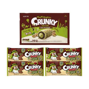 두쫀쿠 크런키 초코바 스타치오맛 285g x1+두바이 크런키 데빌 피스타치오맛 45g x4
