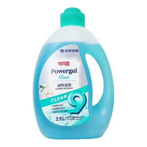 해피홈 파워겔 클리어나인 세탁세제 프레쉬향 2.9L