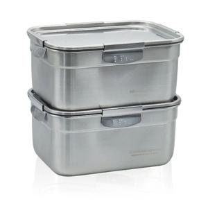 올품락 포스코 STS304 시그니처 올스텐 밀폐용기 9호 3.6L X 2개